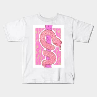 Pink African Bush Viper on a Tree in Acrylic Kids T-Shirt